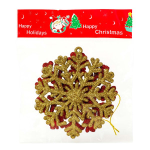 Glitter Gold Snowflake Ornament